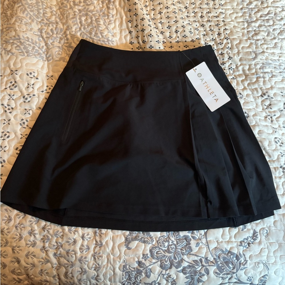 NWT Athleta Black pleated Mini Skirt for Casual Wear